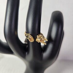 Revolve Peter+June Casual Classic Animal Gold-Tone Adjustable Fox Ring